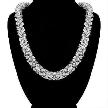 14K White Gold Mens Diamond Chain 65.55 Ctw